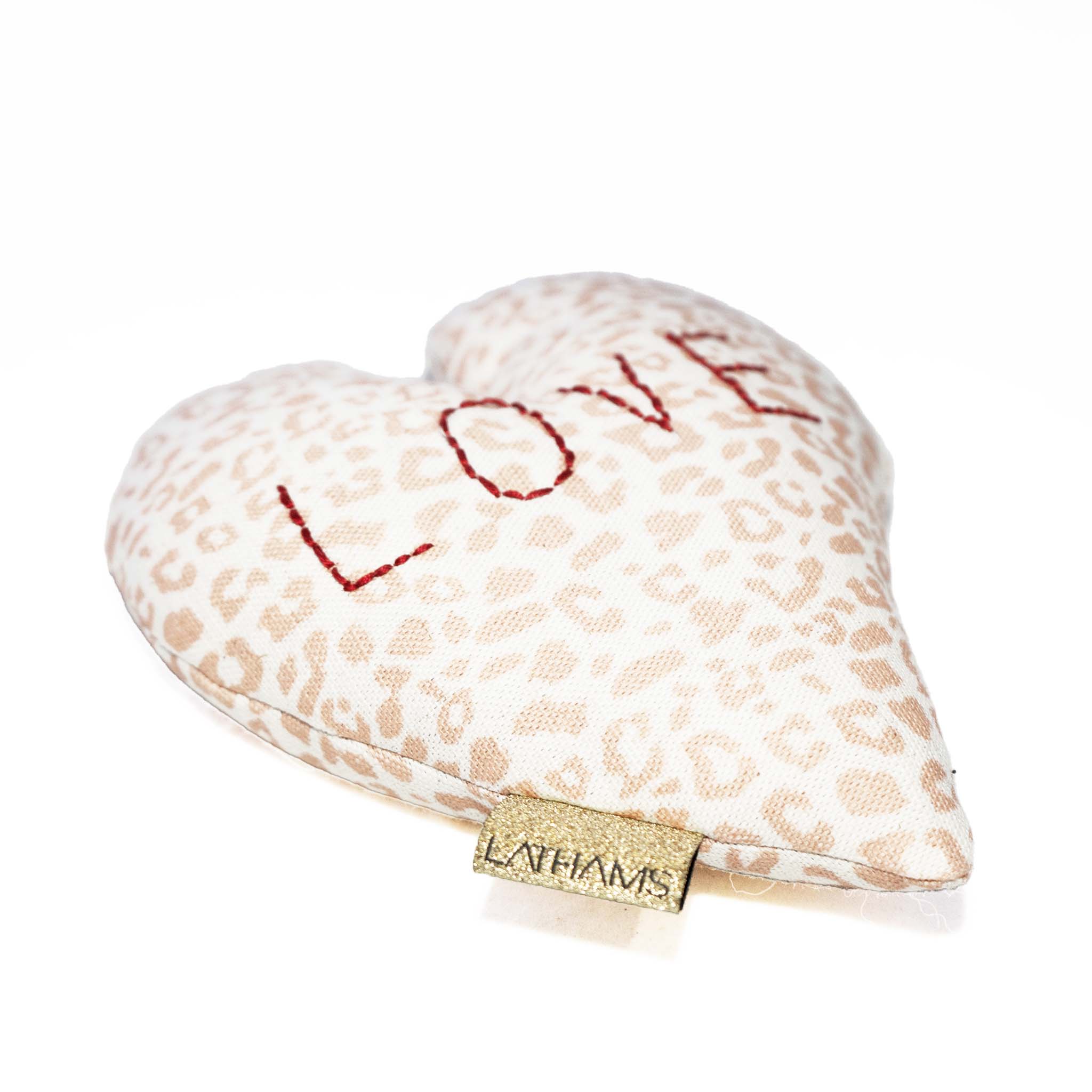 BLUSH LAVENDER HEART WITH EMBROIDERED LOVE (CENTRAL)