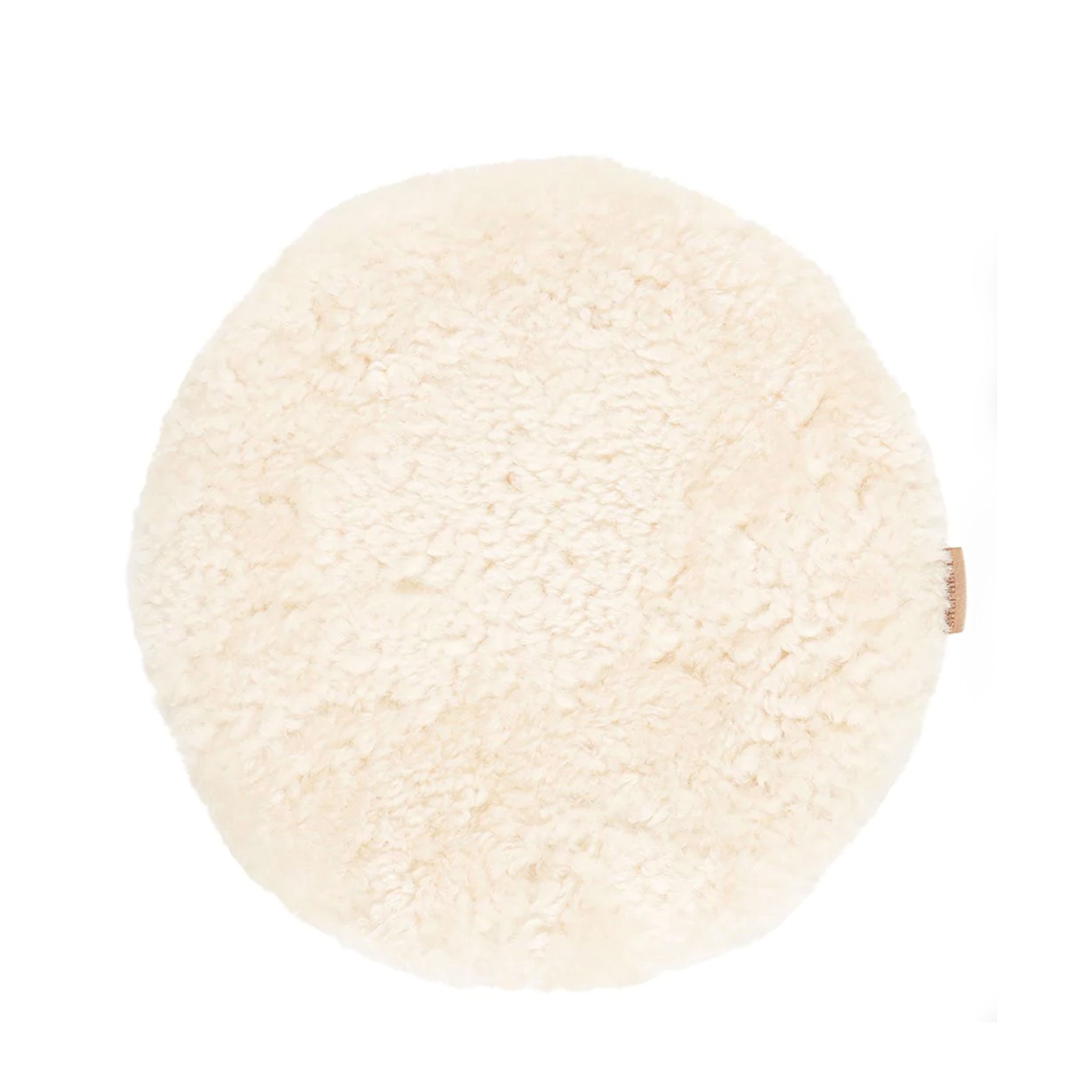 ROUND SHEEPSKIN SEAT PAD - NATURAL