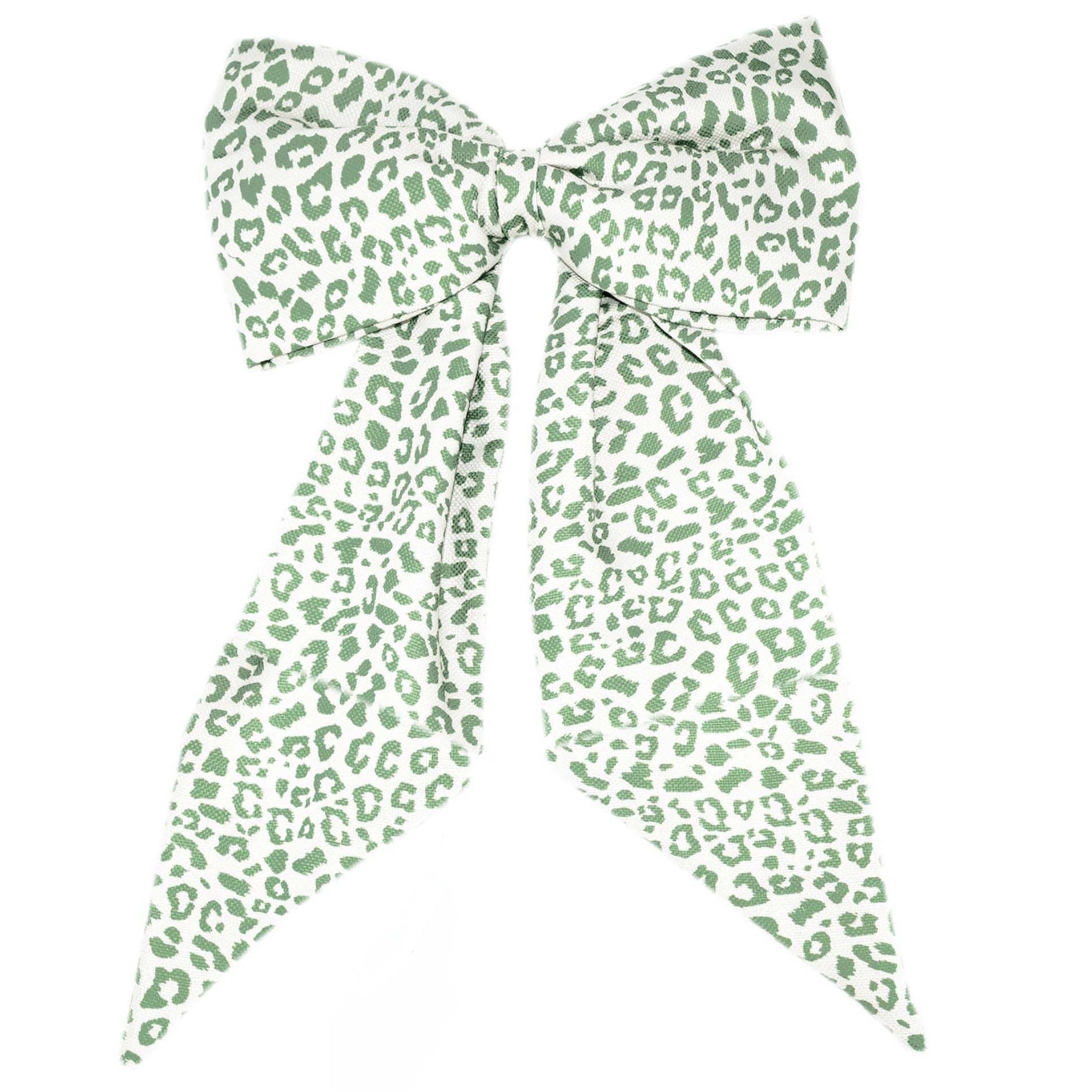 LEOPARD GIANT BOW - EVERGREEN