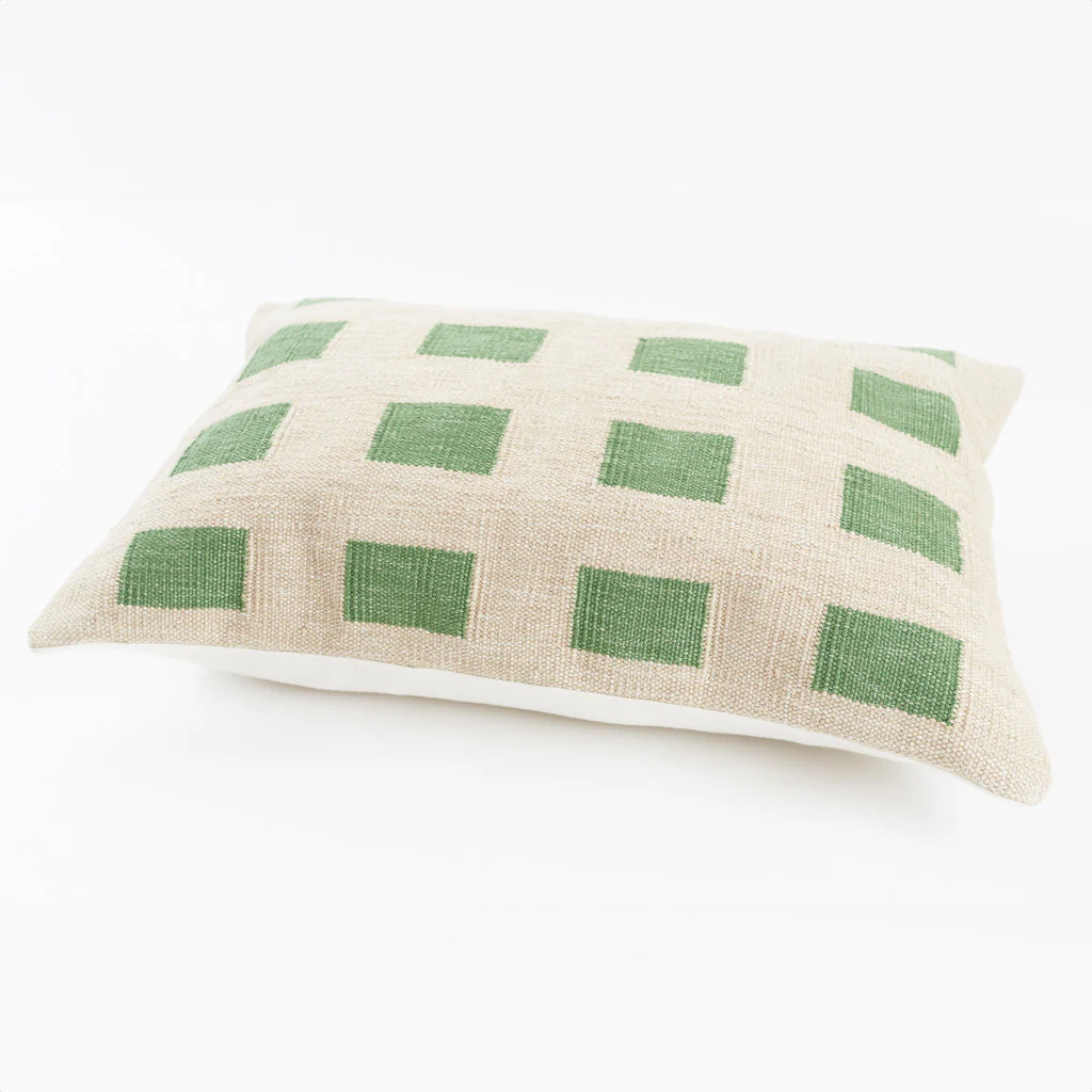 GRID GREEN CUSHION